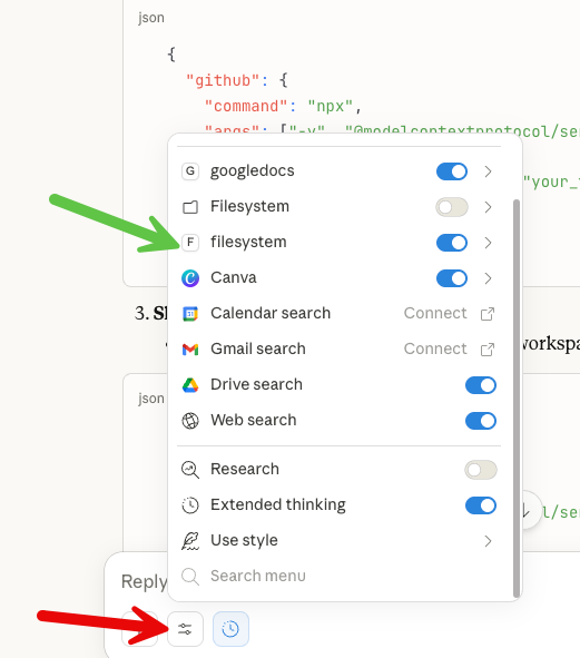 MCP FileSystem Installed.png